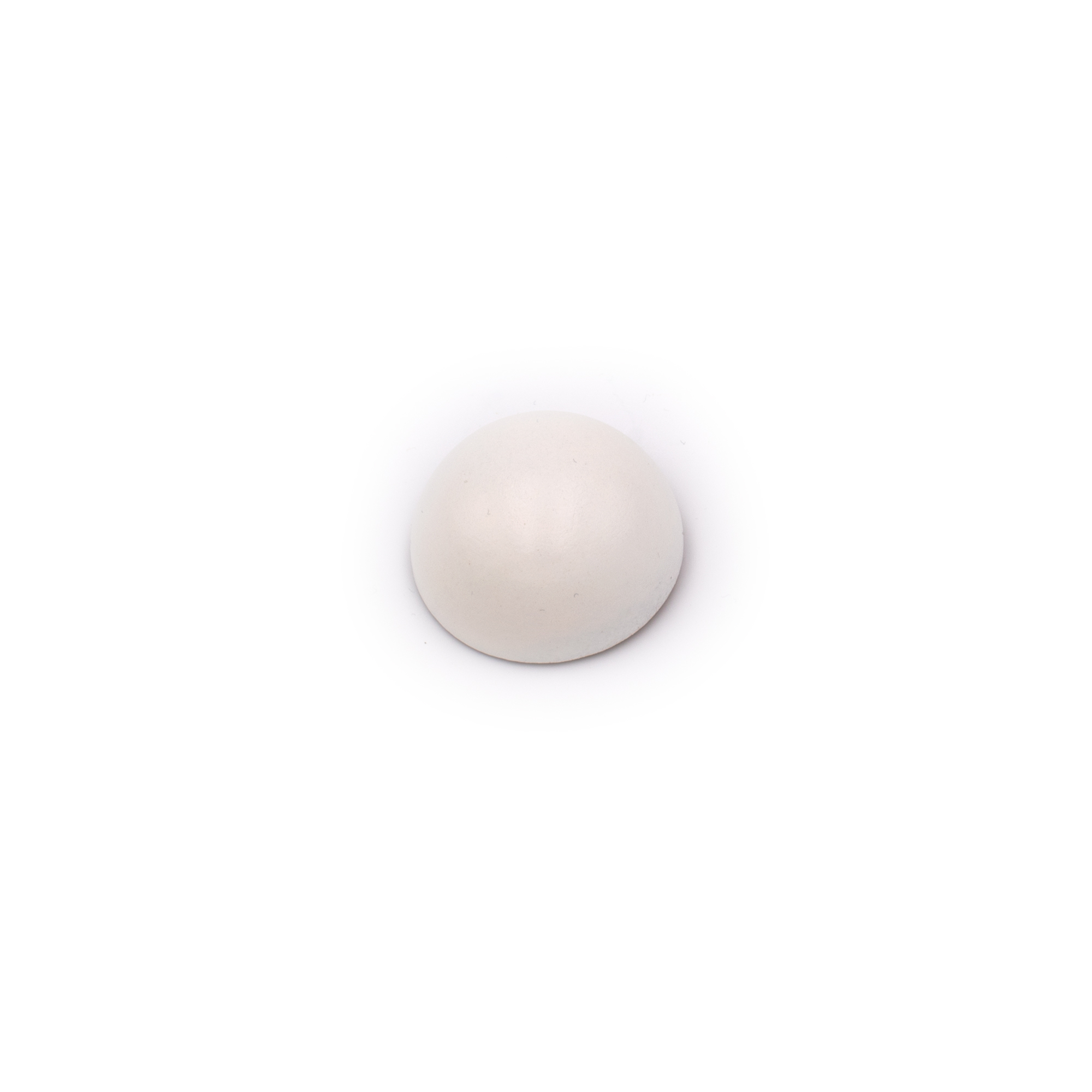 Embout en hêtre blanc pour main courante en bois, embout demi-rond laqué blanc, Ø 40 à 50 mm, détouré sur fond blanc